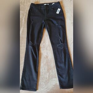 Women's Black Distressed Jeans